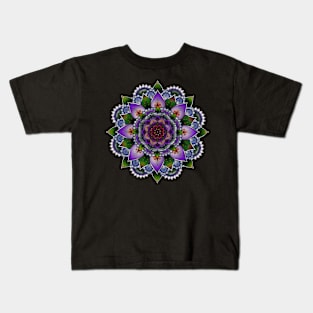 Beautiful Rainbow Flower Mandala Kids T-Shirt